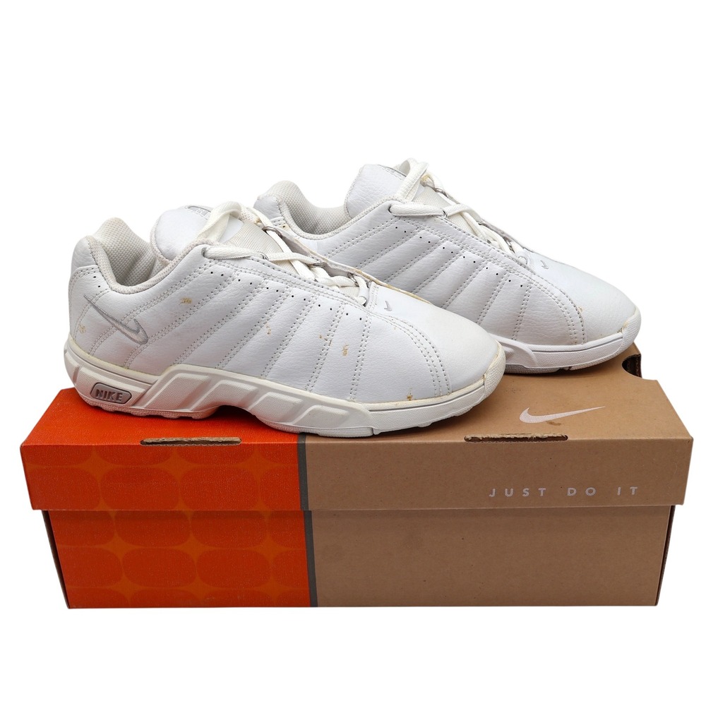 Nike Kid Trainer ATD PS Size 3Y Vintage 2002 White Leather Deadstock 305771-111